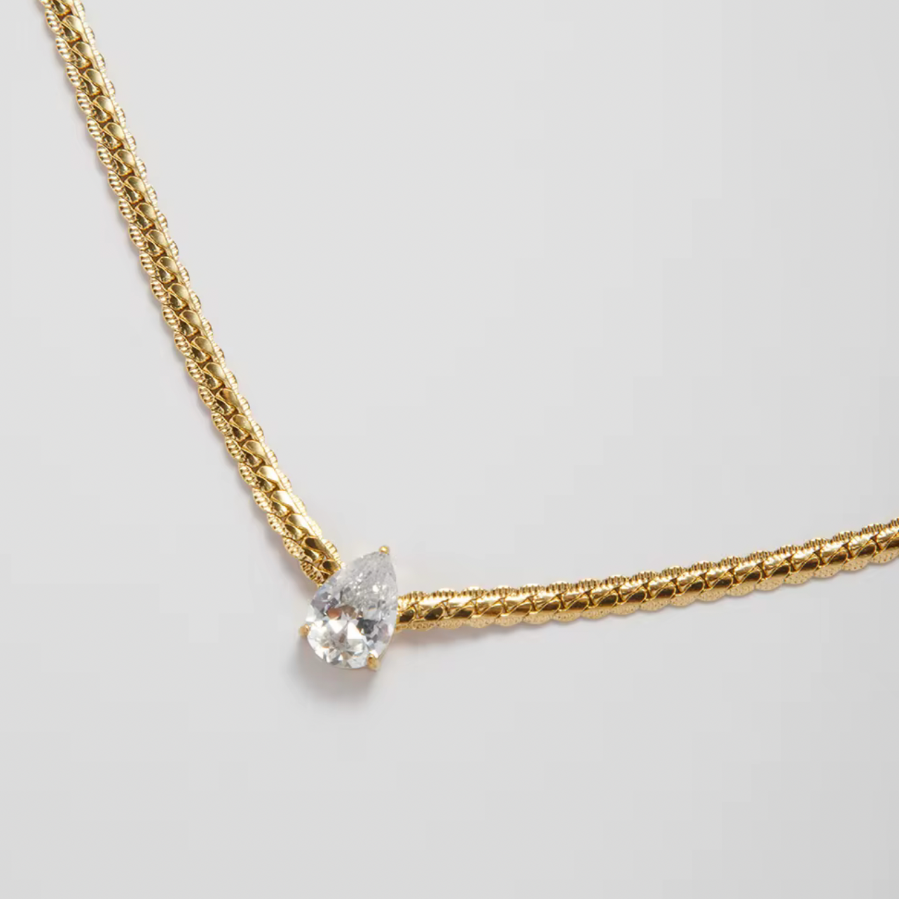 Pear Crystal Necklace