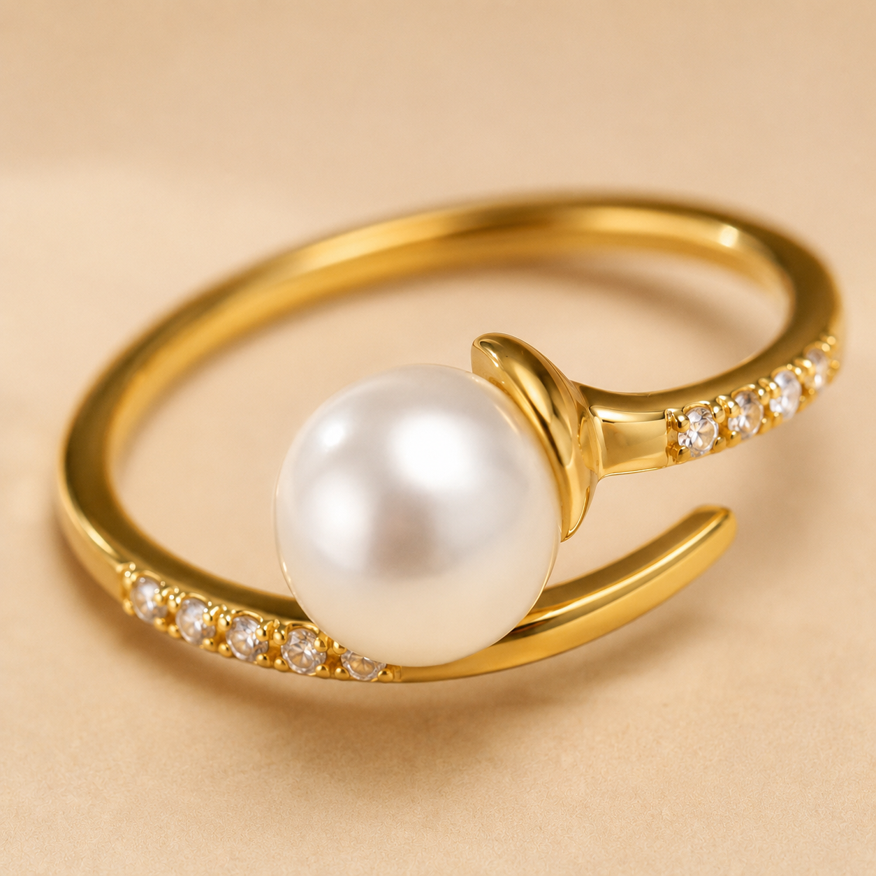 Pearl Open Ring