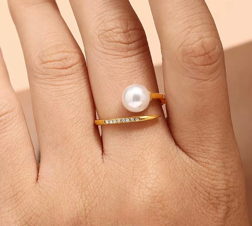 Pearl Open Ring