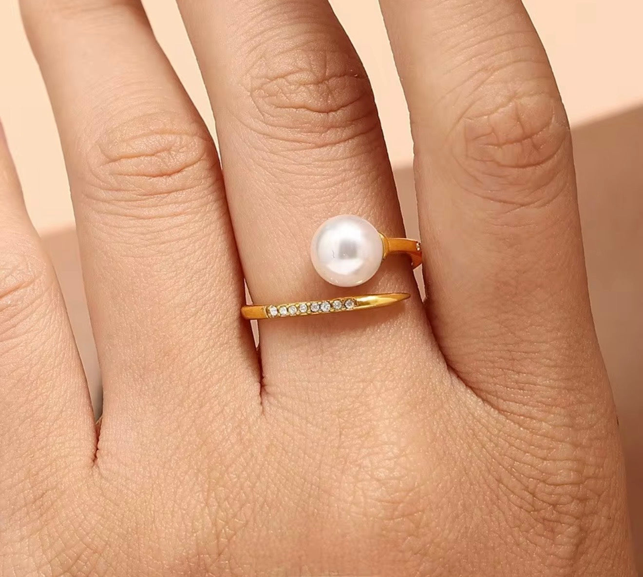 Pearl Open Ring