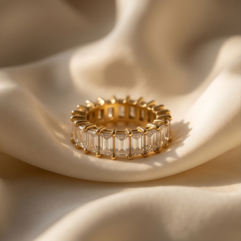Eternity Princess Cut Ring