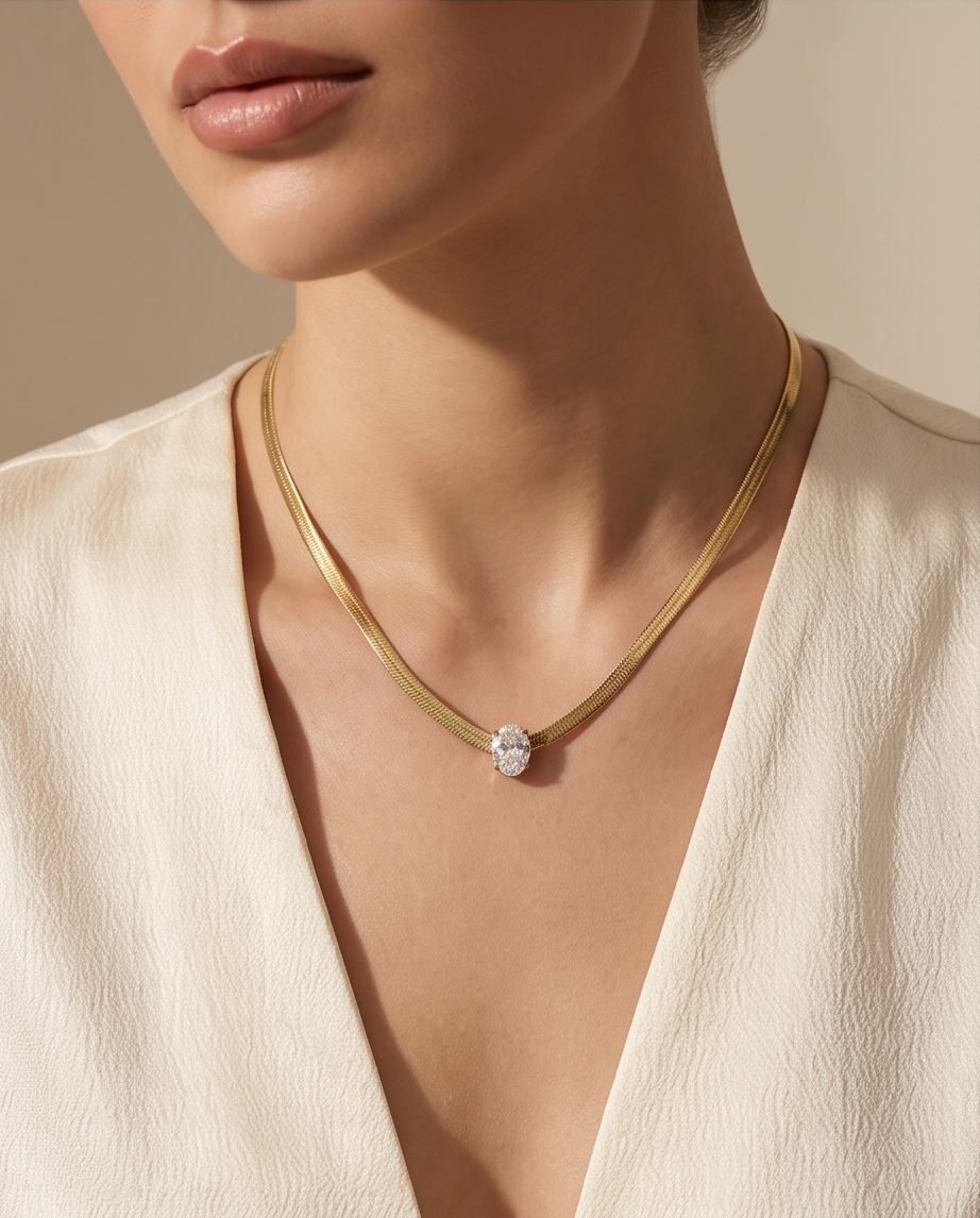 Snake Crystal Necklace