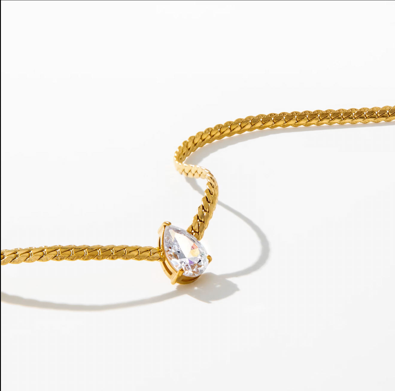 Pear Crystal Necklace