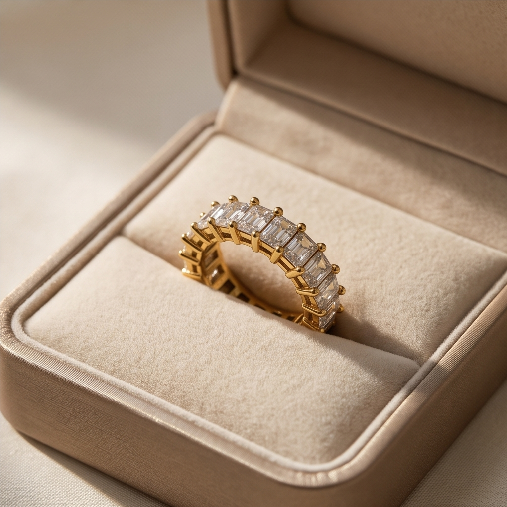 Eternity Princess Cut Ring