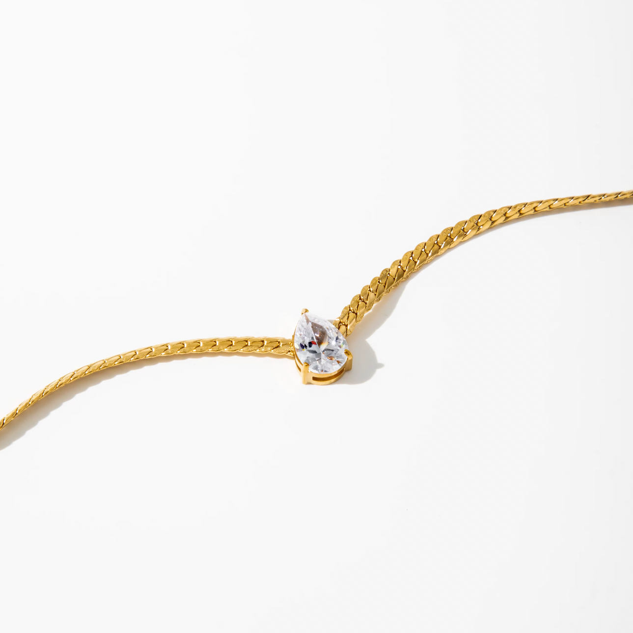 Pear Crystal Necklace