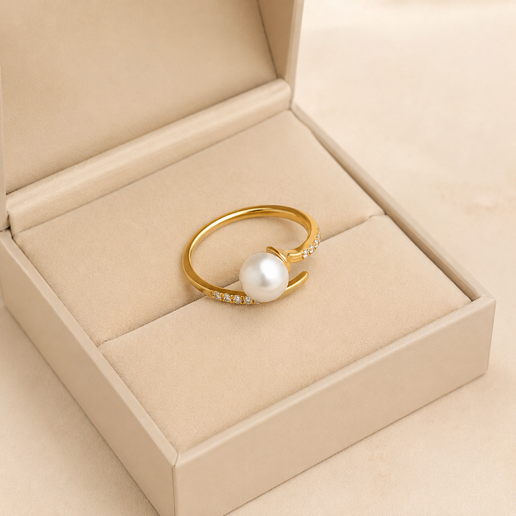 Pearl Open Ring
