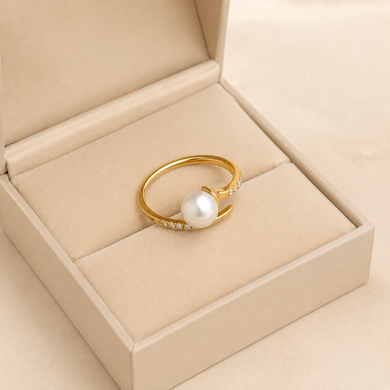 Pearl Open Ring