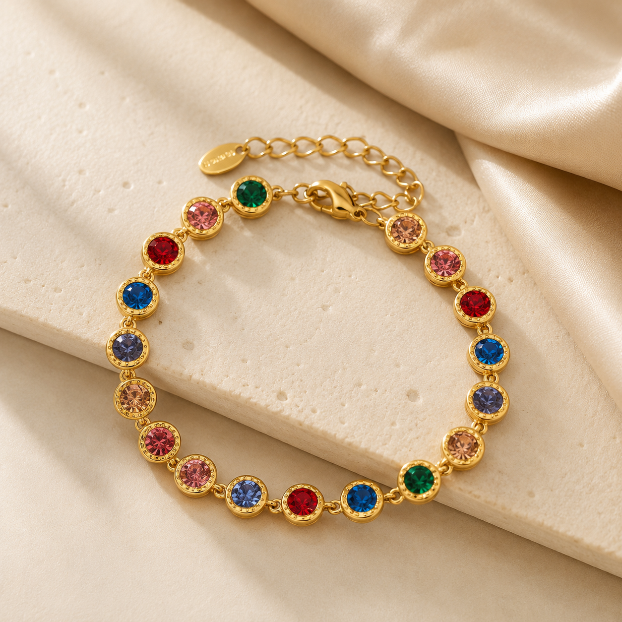 Rainbow Tennis Bracelet