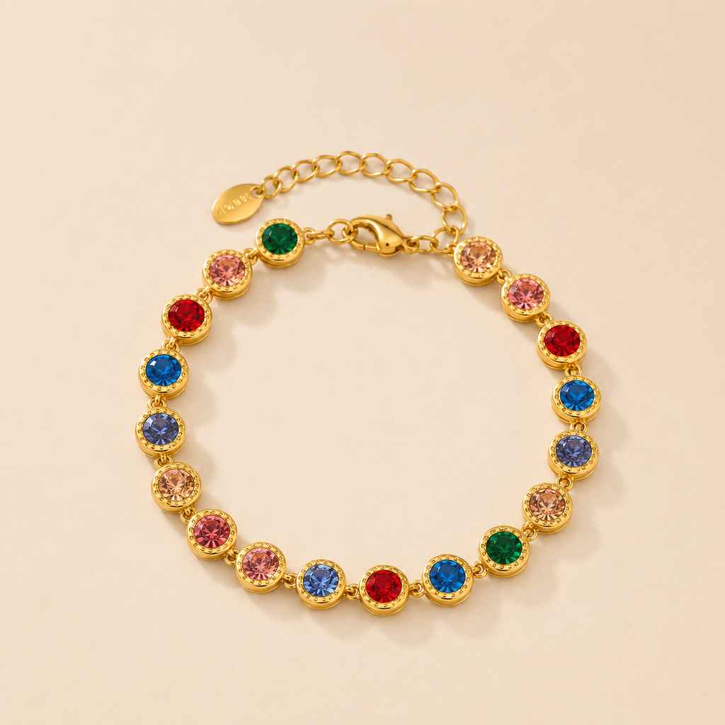 Rainbow Tennis Bracelet