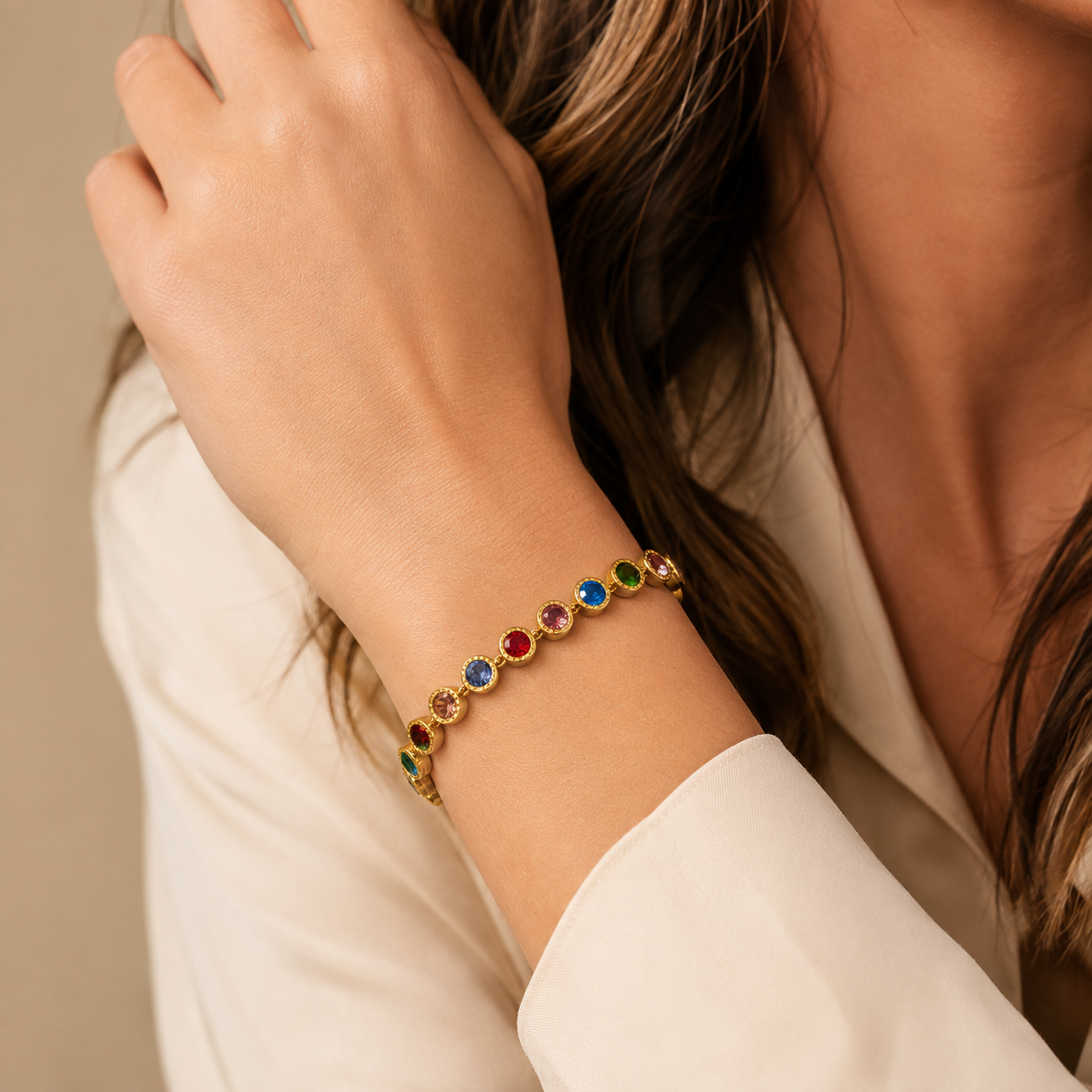 Rainbow Tennis Bracelet