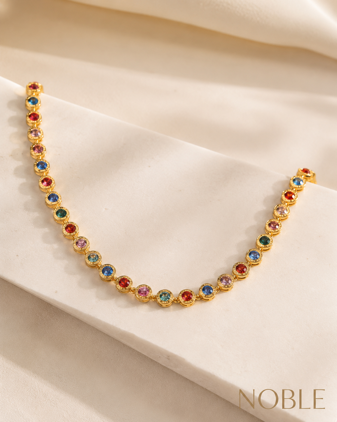 Rainbow Tennis Necklace